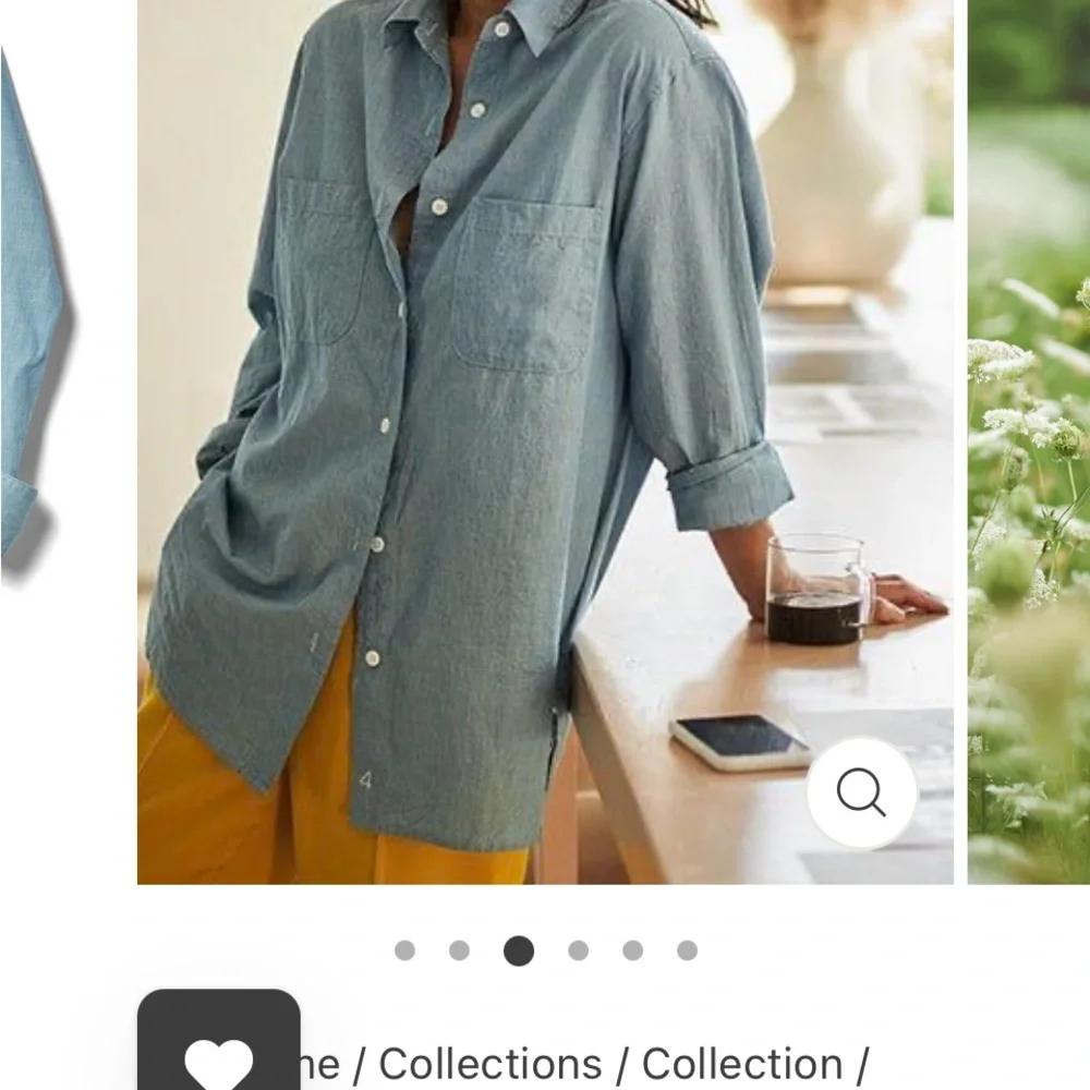 Four Objects #GOK women’s Work Shirt Indigo Chambray organic cotton size XXL - Picture 2 of 8